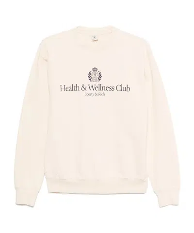 Sporty And Rich Crew Neck Sweatshirt In Beige