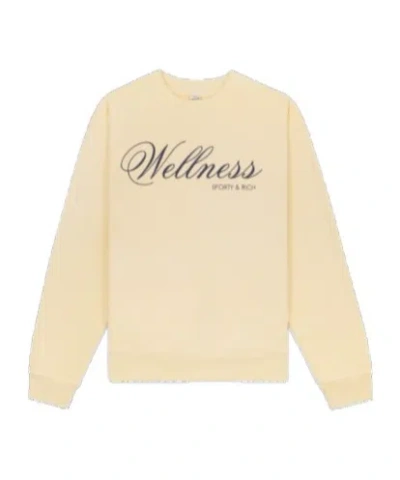 Sporty And Rich Crew Neck Sweatshirt In Yellow