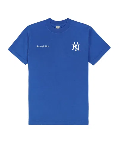 Sporty And Rich Champions Crew-neck T-shirt In Blue