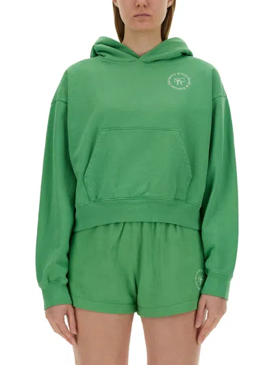 Sporty And Rich Cropped Sweatshirt In Green