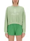SPORTY AND RICH SPORTY & RICH CROPPED SWEATSHIRT