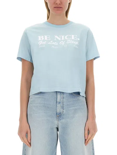 Sporty And Rich Cropped T-shirt In Blue
