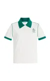 Sporty And Rich Crown 70s Cotton-pique Polo Shirt In White