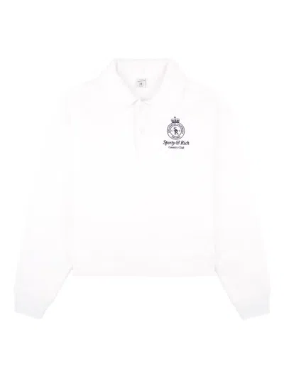 SPORTY AND RICH CROWN COUNTRY POLO TOP