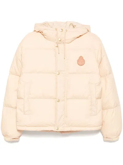 Sporty And Rich Crown Puffer Jacket In Neutrals