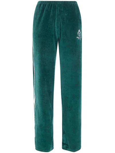 SPORTY AND RICH SPORTY & RICH CROWN TENNIS VELOUR SWEATPANT