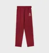 Sporty And Rich Crown Logo-embroidered Woven Track Jogging Bottoms In Merlot