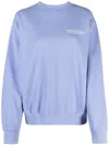 Sporty And Rich Cuffed Crew Neck Sweatshirt In Blue