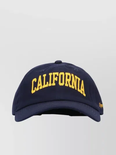 Sporty And Rich Curved Brim Hat For Stylish Look In Blue