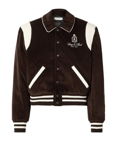 Sporty And Rich Dany Bomber Jacket In Brown