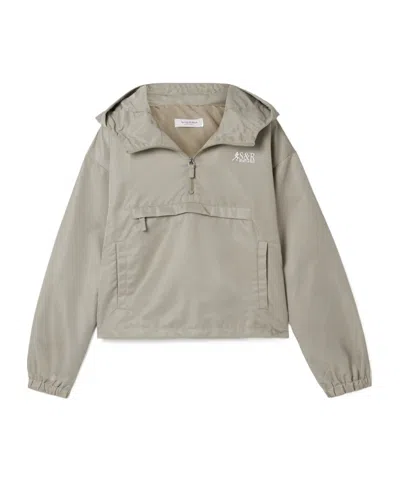 Sporty And Rich Hooded Pouch-pocket Jacket In Gray