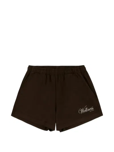 Sporty And Rich Disco Mini Shorts In Brown