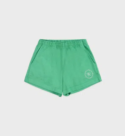 Sporty And Rich Disco High Waist Shorts In Verde/white