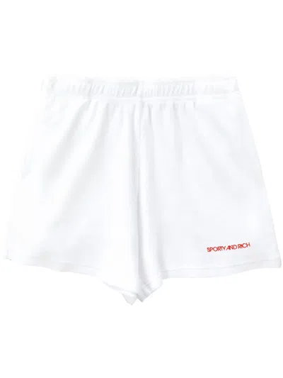 Sporty And Rich Disco Terry Shorts In White