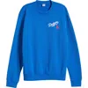 Sporty And Rich Dodgers Serif Crewneck In Team Blue