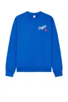 Sporty And Rich Dodgers Serif Crewneck In Blue