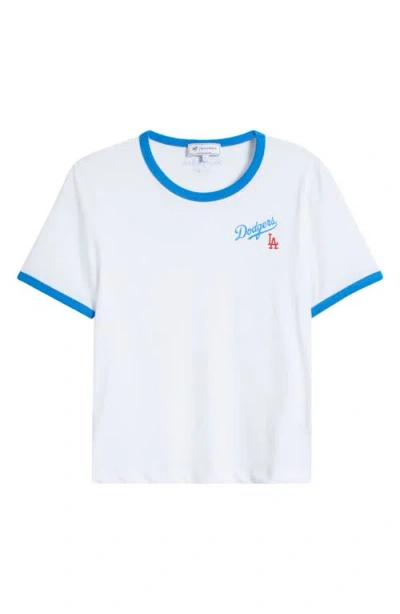 SPORTY AND RICH SPORTY & RICH DODGERS SERIF GRAPHIC RINGER T-SHIRT