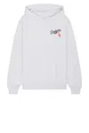 Sporty And Rich Dodgers Serif Hoodie In Heather Grey