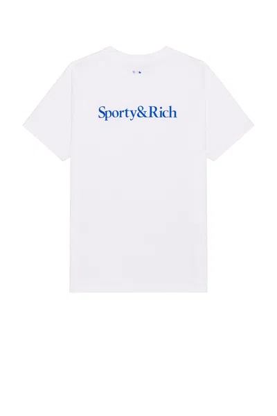 Sporty And Rich Dodgers Serif T-shirt In White