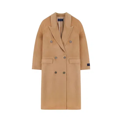 Pre-owned Sporty And Rich Sporty & Rich Double Faced Db Cashmere Coat 'camel' | Tan | Women's Size S