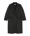 Sporty And Rich Double Faced Db Coat In Black