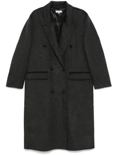 Sporty And Rich Double Faced Db Coat In Grey