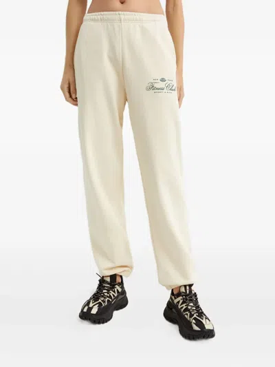Sporty And Rich Drawstring Logo Trousers In Neutral