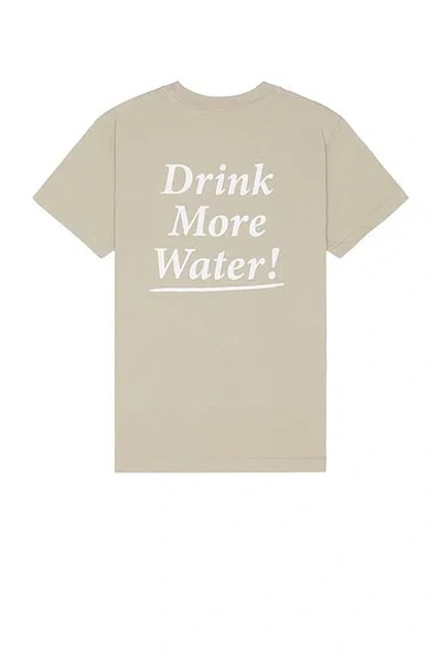 Sporty And Rich Drink More Water T-shirt In Elephant & White