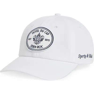 Sporty And Rich Sporty & Rich Eden Crest Baseball Cap In White