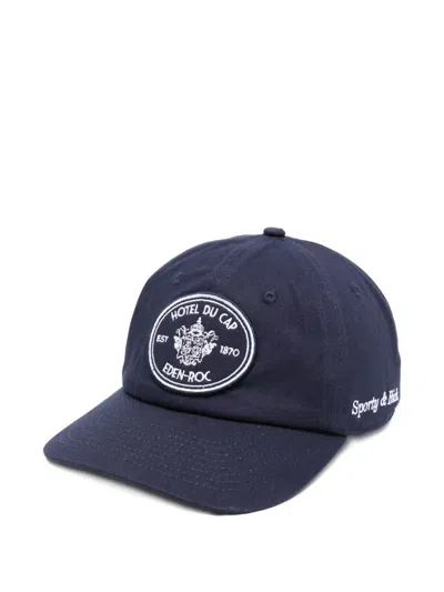 Sporty And Rich Eden Crest Baseball Hat In Blue
