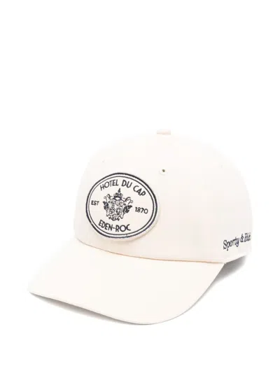 Sporty And Rich Eden Crest Baseball Hat In Neutral