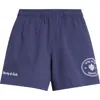 Sporty And Rich Sporty & Rich Eden Crest Cotton Disco Shorts In Blue