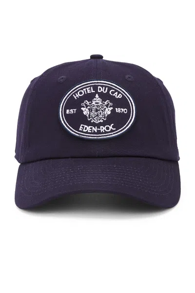 Sporty And Rich Eden Crest Hat In Navy & White