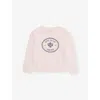 Sporty And Rich Pink Dolphin Eden Crest-print Cotton-blend Sweatshirt In Pink