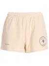 Sporty And Rich Eden Crest Disco Sweatshorts In Neutrals