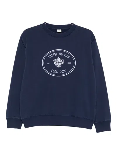 Sporty And Rich Eden-roc Crest Sweatshirt In Blue
