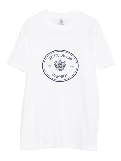 Sporty And Rich Eden Roc Crest T-shirt In White