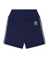 Sporty And Rich Elastic Waist-edge Shorts In Black