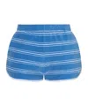 Sporty And Rich Striped Cotton Terry Shorts
