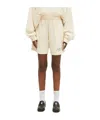 Sporty And Rich Elastic Waist Shorts In Beige