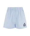 Sporty And Rich Elastic Waist Shorts In Blue