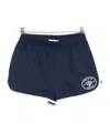 Sporty And Rich Elastic Waist Shorts In Blue