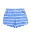 Sporty And Rich Elastic Waist Shorts In Blue