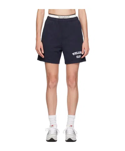 Sporty And Rich Elastic Waist Shorts In 31 Navy