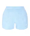 Sporty And Rich Elastic Waist Shorts In Skyblue