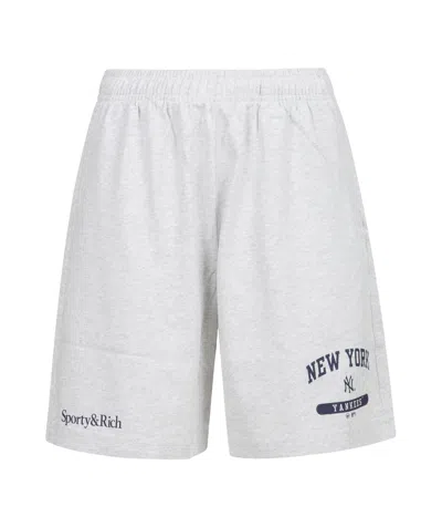 Sporty And Rich Elastic Waist Shorts In White