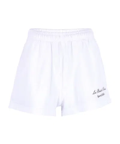 Sporty And Rich Elastic Waist Shorts In White