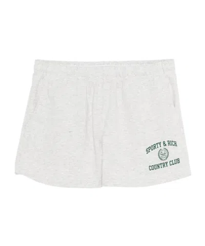 Sporty And Rich Varsity Crest Shorts In Multicolor