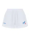 Sporty And Rich Elastic Waist Shorts In White
