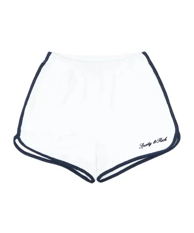 Sporty And Rich Logo-embroidered Terry Shorts In Multi